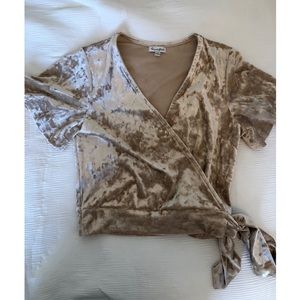 Gold Velvet Top!